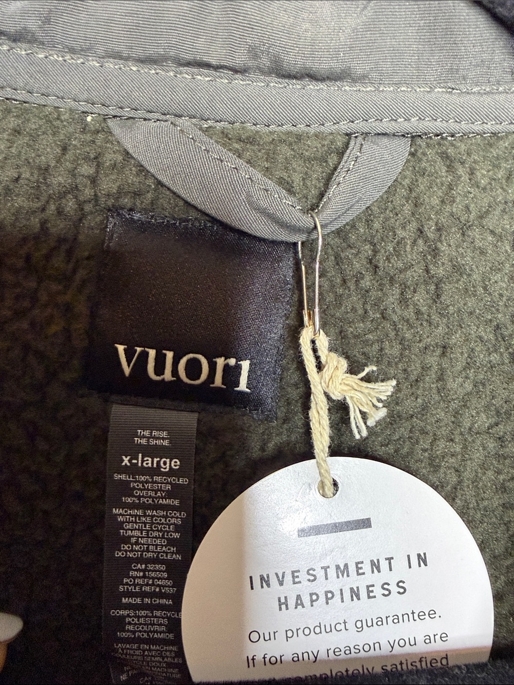 Vuori | Men’s Morrow Sherpa Fleece Zip-Up Jacket in Dark Oregano Size XL NWT - Picture 5 of 7